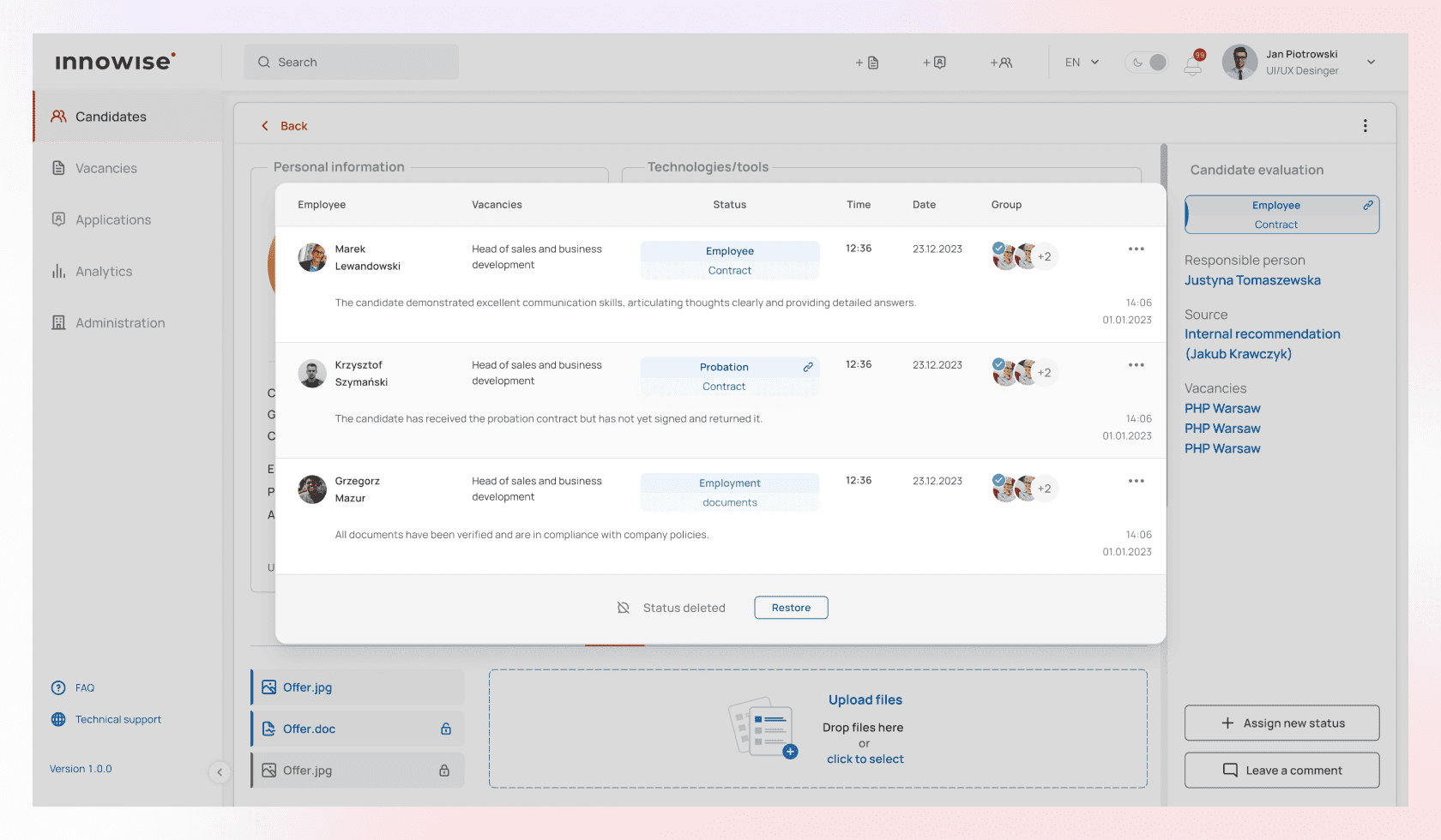 Notifications and communication