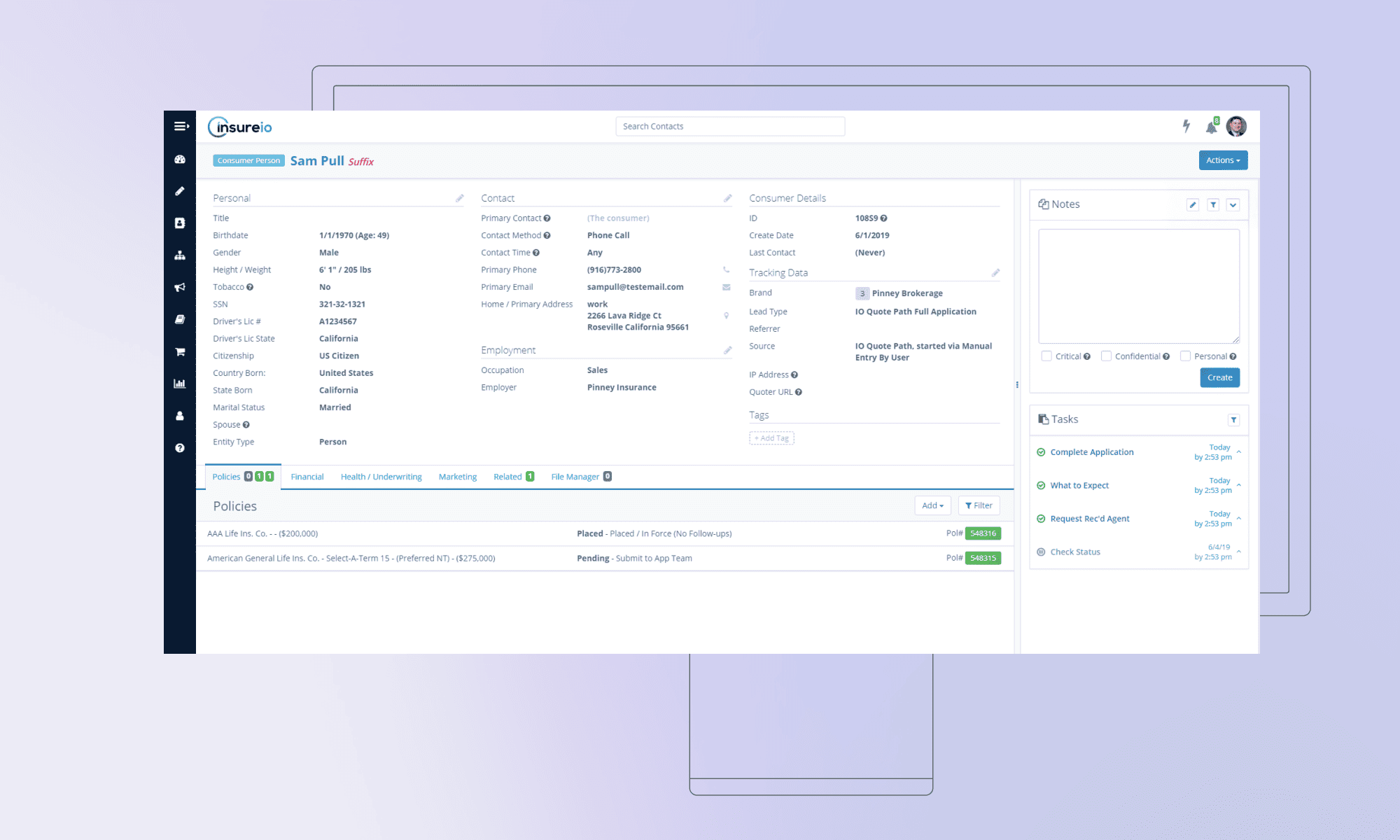 Insureio best CRM for health insurance agents
