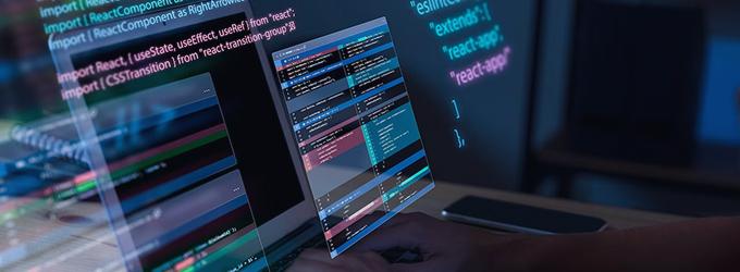 Developer merging hybrid app code changes during MVP delivery sprint