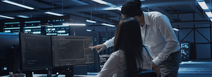 Quality assurance testing and IT specialists collaboration