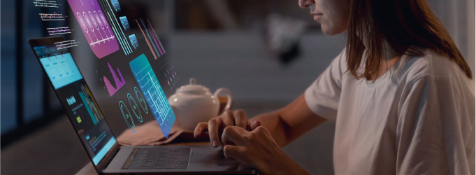 Focused review of marketing campaign metrics on a desktop to shape next steps