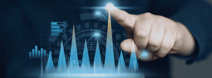 Trading floor specialists monitor interactive graphs, translating raw numbers into actionable market strategies