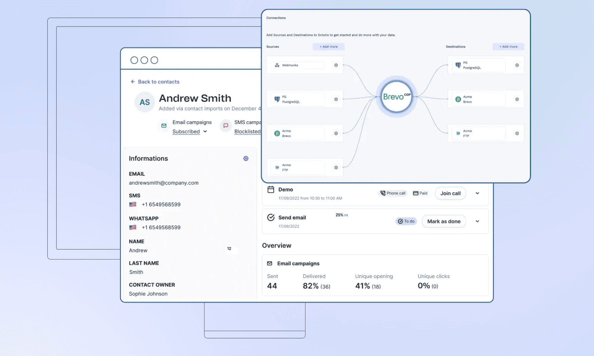 Brevo CRM interface
