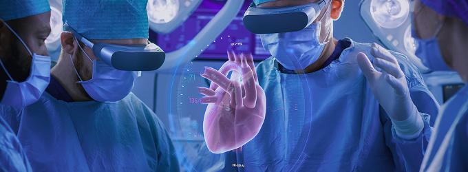 Mixed reality surgical setup with holographic organ visualization for precision guidance
