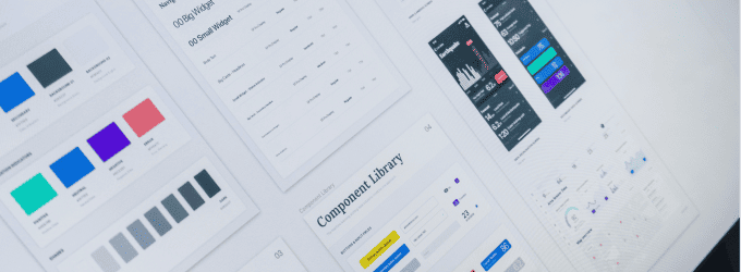 Product team aligning on branding and interface guidelines using a structured digital design system