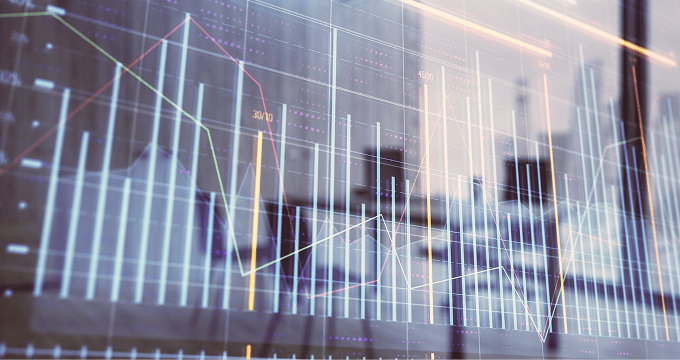 AI-driven finance dashboard overlays urban skyline, highlighting real-time analytics for smarter investments