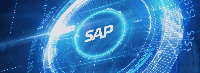 Business analysts use an SAP dashboard to manage end-to-end processes across finance, supply chain, and HR.