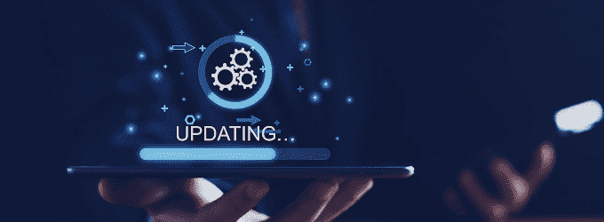 IT operations team tracks software patch rollout in real time via a mobile device interface.