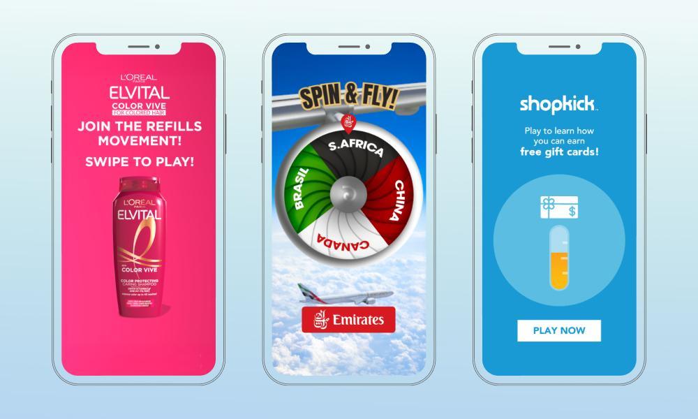 Interactive playable ad examples