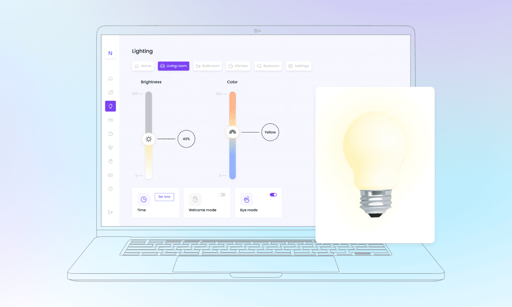 Smart lighting interface for a smart home app