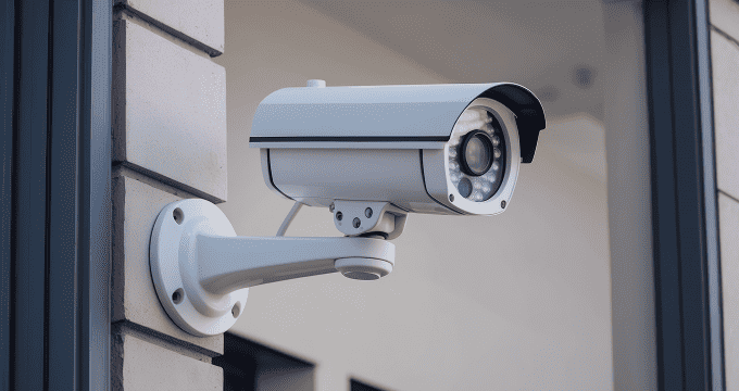 surveillance camera on the building for security